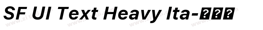 SF UI Text Heavy Ita字体转换
